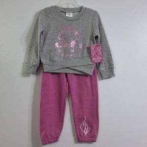 Baby Phat Toddler Girls Crewneck Sweatshirt and Joggers Outfit Set, Size 3T, NWT